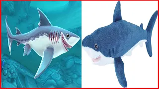 All Hungry Shark World VS Hungry Shark Evolution In Real Life Turn Into The Toys New 2021