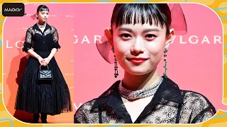 杉咲花、美肌際立つチュールドレス＆ジュエリーで大人キュートな装い　「BVLGARI AVRORA AWARDS 2022」受賞