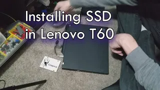 Upgrade IBM Lenovo T60 part 1 | installing SSD, checking WiFi and CPU