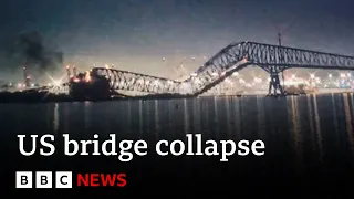 Baltimore: ‘Mass casualty event’ as bridge collapses after being hit by ship | BBC News