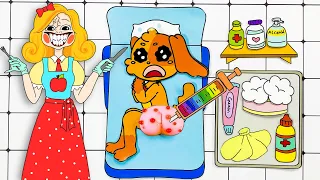 Oh No❗POP THE PIMPLES - Rescue Dogday - Poppy playtime chapter 3 | Paper DIY