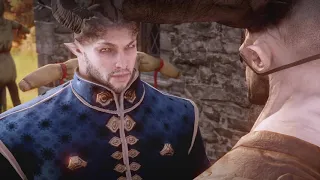 Dragon Age™: Inquisition Iron Bull and Male Qunari Romance Kiss scene