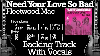 Need Your Love So Bad Backing Track WITH VOCALS - Fleetwood Mac Peter Green