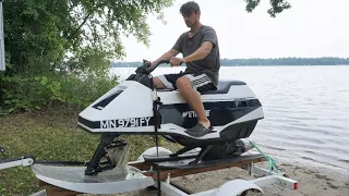 First Ride On The Rare 1970's Jet Powered Water Bike (I Destroyed It)