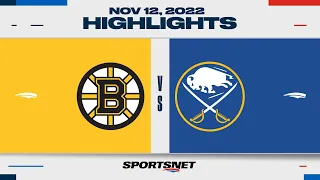 NHL Highlights | Bruins vs. Sabres - November 12, 2022