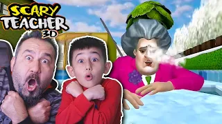 KIZGIN ÖĞRETMEN BUZDAN HEYKEL OLDU! | (sesegel çocuk) SCARY TEACHER 3D OYNUYORUZ!