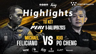 Highlights | Michael Feliciano vs. Kuo Po Cheng | Giải Peri 9-Ball Open 2023 | Tứ kết