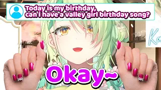 FAUNA Sings 'Happy Birthday' With Valley Girl Accent【Hololive Clip / Eng Sub】