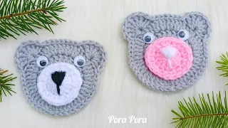 Crochet Bear Applique I Crochet Animal Applique Patterns