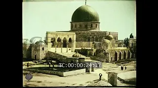 JERUSALEM 1928: Rare Color Footage of Jerusalem in 1928