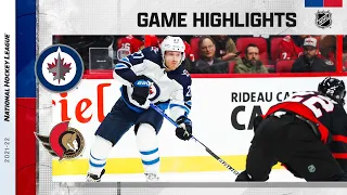 Jets @ Senators 4/10 | NHL Highlights 2022