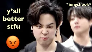 jimin getting angry because he wants to jim out