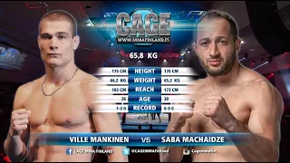 CAGE 53: Mankinen vs Machaidze Full Fight MMA