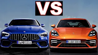 Porsche Panamera vs Mercedes AMG GT 63 s 4 door Coupe (2021) panamera 4s vs amg gt 63 s. (review)