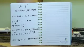 Programming Tsunami Decoders for realistic operation. Part 4.F11 break feature