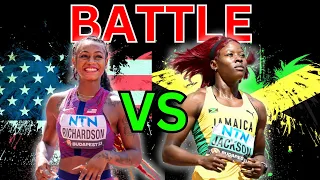 Sha'Carri Richardson vs Shericka Jackson - The Crazy 100m Clash in Paris