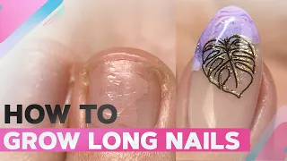 How to Grow Long Nails | Gel Nail Strengthening | Textured Nail Art