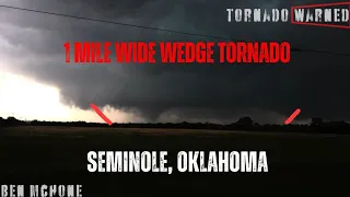 Huge Wedge Tornado Impacts Oklahoman Town - Seminole, OK