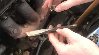 REMOVING the “nastiest” rusty exhaust nuts and bolts 🔩 (sharp chisel)