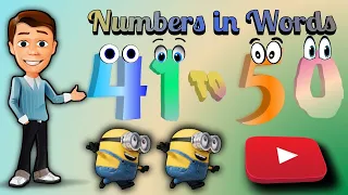 Number in Words 41 To 50 | Spelling of Forty-One to Fifty | Counting | Part 05/10