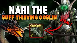 NARI THE LUCKY GUIDE | BUFF STEALING GOBLIN ! | HYDRA BOSS | ARENA + More | Raid Shadow Legends