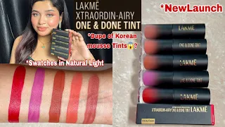 *NEW LAKMĒ Xtraondin-Airy One & Done Tint Swatches & Honest Review || Lakme Xtraordinary Tint Review