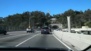 Driving across the San Francisco - Oakland Bay Bridge
