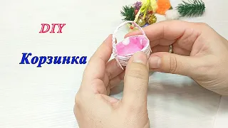 Корзинка из джута. Как сделать корзинку своими руками. Мастер класс.