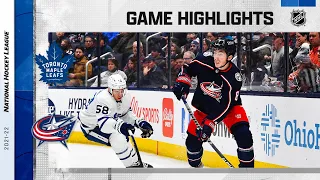 Maple Leafs @ Blue Jackets 2/22 | NHL Highlights 2022