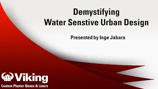 Demystifying Water Sensitive Urban Design
