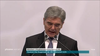 Rede von Joe Kaeser (Vorstand Siemens) sowie Talk mit Hubertus Bardt (Energieexperte)