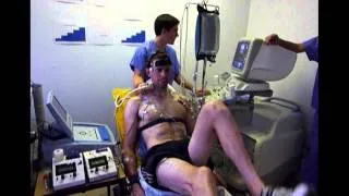 Cerebral blood flow measurement during semi-recumbent cycling in the heat