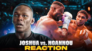 Israel Adesanya Reacts To Anthony Joshua's BRUTAL KO vs. Francis Ngannou