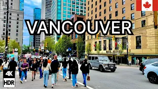 Downtown Vancouver Spring Walk- Canada 🇨🇦 May, 2024 [4K HDR]