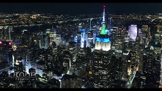 New York City Night 4k Drone