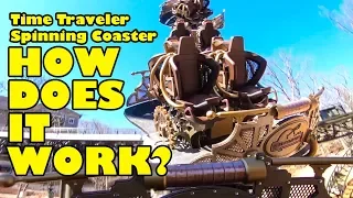 Time Traveler Roller Coaster   How the Spinning Works! Silver Dollar City Theme Park Branson MO
