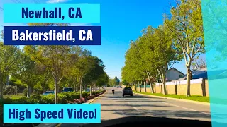 Newhall, CA to Bakersfield, CA - High Speed Driving Video