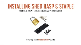 How to Install a Tiger Hasp & Staple with Disc Lock | Tiger Sheds