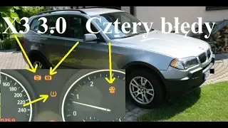 BMW X3 - 3.0d - Cztery błędy na raz, ABS, Trakcja, 4x4, Ciśnienie w oponach