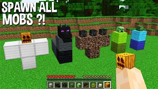 New SECRET WAY TO SPAWN ALL MOBS in Minecraft ! HOW TO SUMMON MOB !