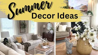 SUMMER DECOR IDEAS 2023 | LIVING ROOM DECORATE WITH ME | COZY COTTAGE STYLE