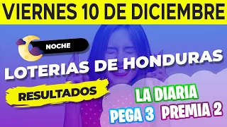 Sorteo 9PM Loto Honduras, La Diaria, Pega 3, Premia 2, Viernes 10 de Diciembre del 2021 | Ganador 😱🤑