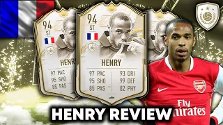 94 ICON MOMENTS HENRY PLAYER REVIEW! THE FRENCH TANKKKK! FIFA 21 ULTIMATE TEAM