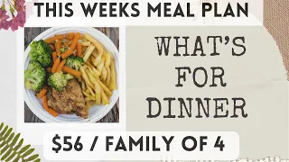 WEEKLY MEAL PLAN & SHOPPING HAUL / $56  - FAMILY OF 4 / WHAT'S FOR DINNER / AUSTRALIA