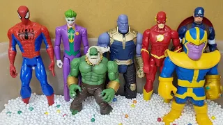 HULK VS SPIDERMAN VS CAPTAIN AMERICA VS IRONMAN VS THOR VS BATMAN SUPERHERO AVENGERS UNBOXING