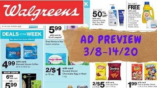 Walgreen's Ad Preview 3/8-14/20 I $0.99 Detergent! I $0.33 Crest!