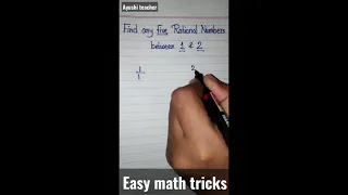 Find five rational numbers between 1 and 2 | #shorts | Easy math tricks