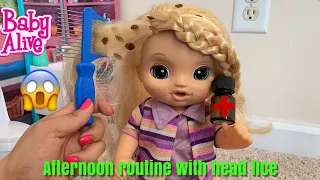 Baby Alive Lulu has lice Afternoon Routine