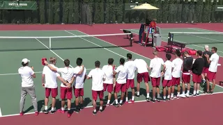 trojancandy.com: The USC Men's Tennis Team Stands for the Star Spangled Banner