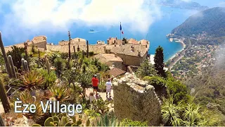 Èze - Stunning Medieval Village on top of the hill  in the South of France - 4K